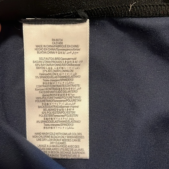 BCBG navy and faux leather leggings XS EUC - Picture 6 of 7